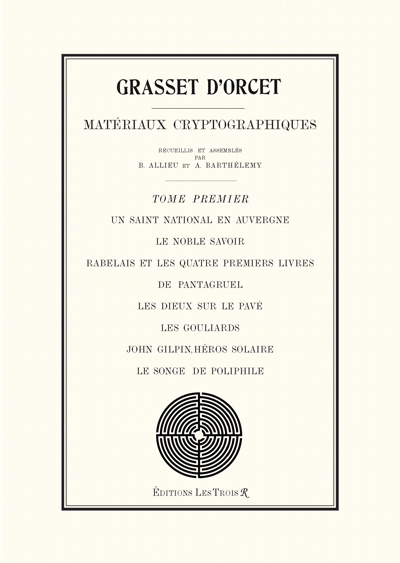 Plat de couverture des Matériaux Cryptographiques 3e édition - tome premier